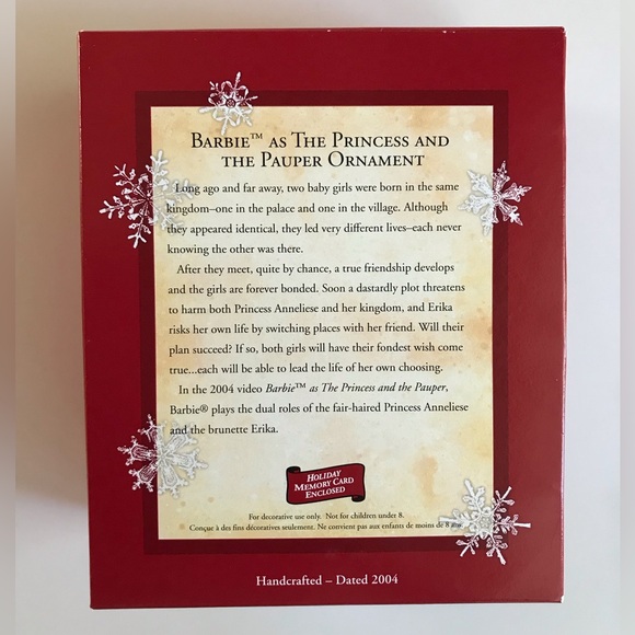 Hallmark Barbie Princess and the Pauper 2004 Keepsake Ornament - Picture 2 of 6
